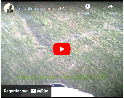 lien vers la vid�o du premier vol de mon premier petit drone fait maison