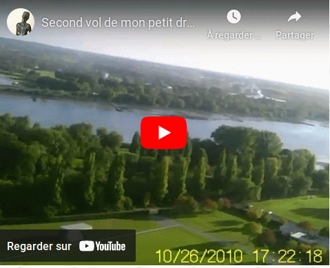 Lien vers la vid�o du second vol de mon petit drone fait maison.